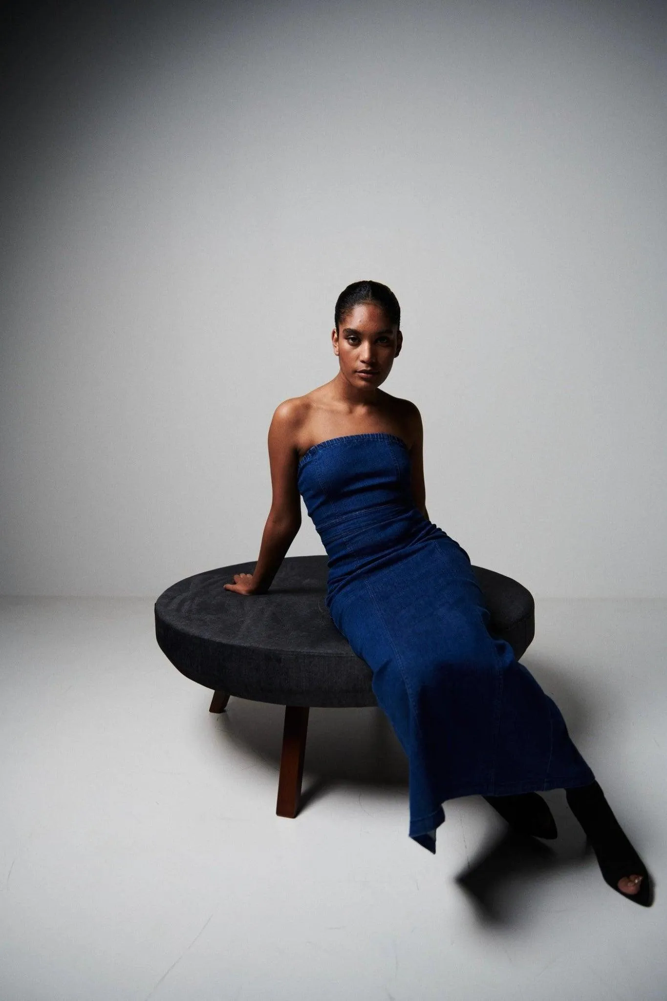 Sleeveless Denim Elegance