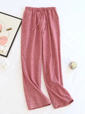 Sripe Print Couple Loungewear Pants