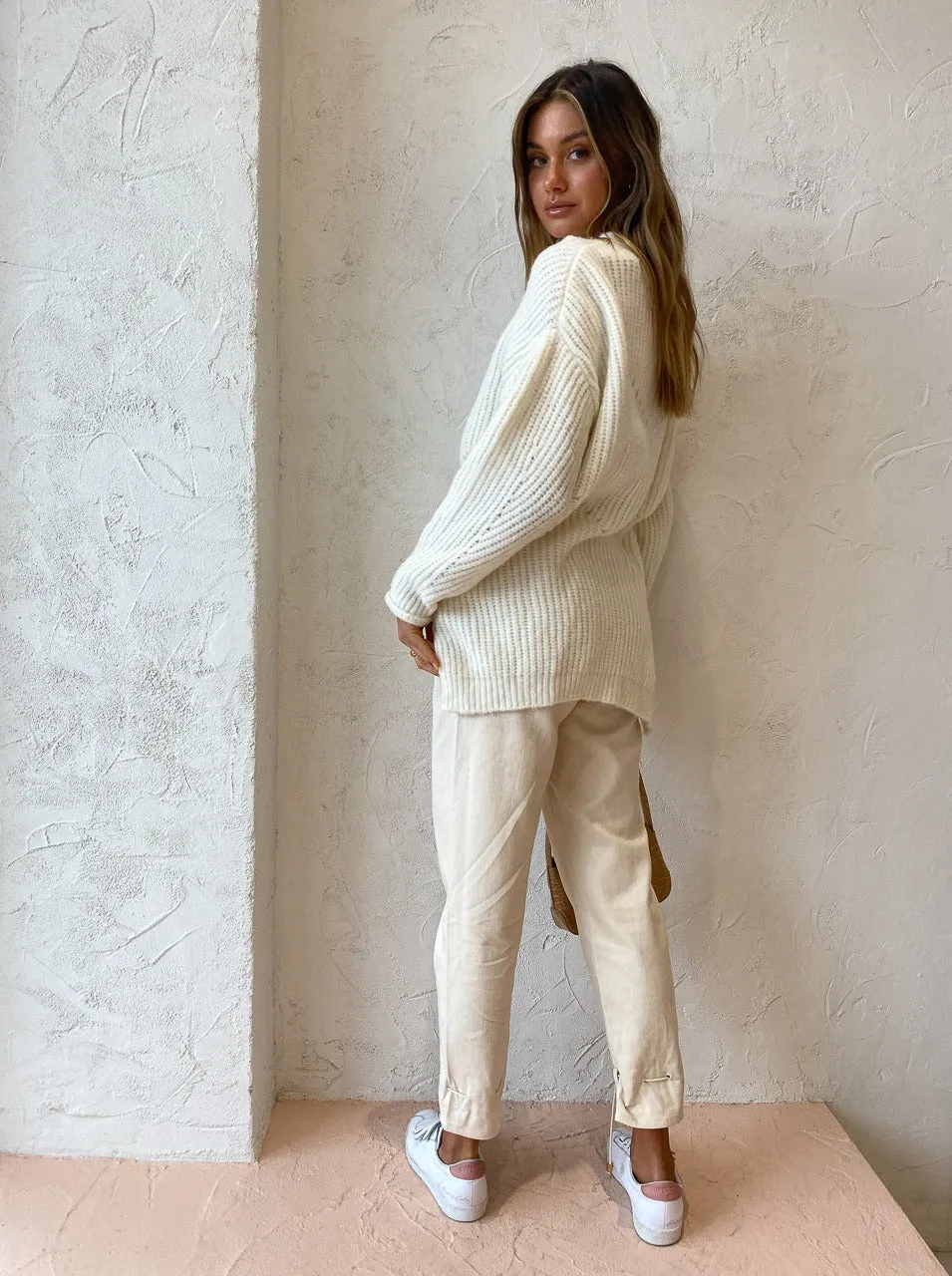 Suboo Fay Oversized Alpaca Knit Jumper in Ivory
