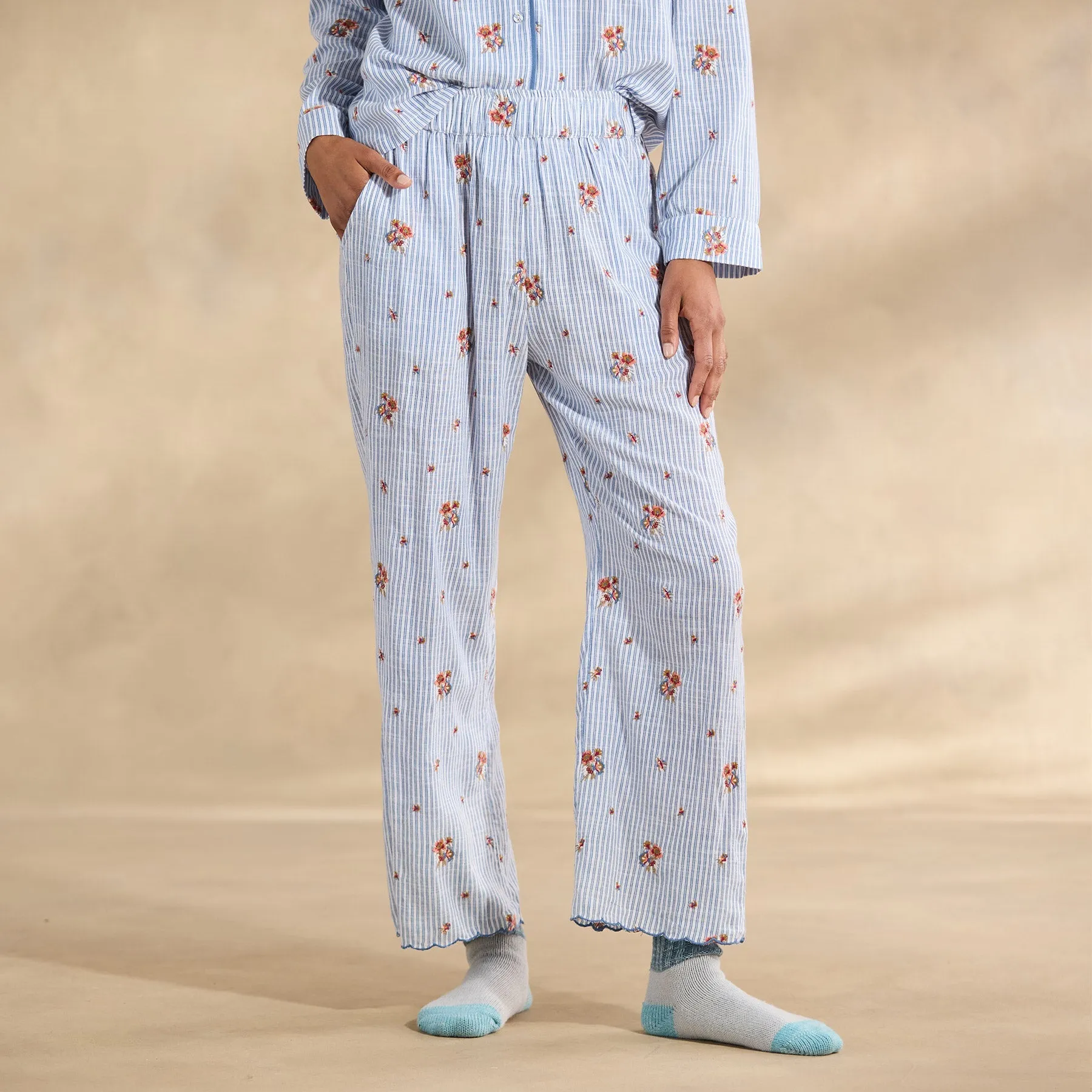 Sweet Dreamer Embroidered Pj Bottoms