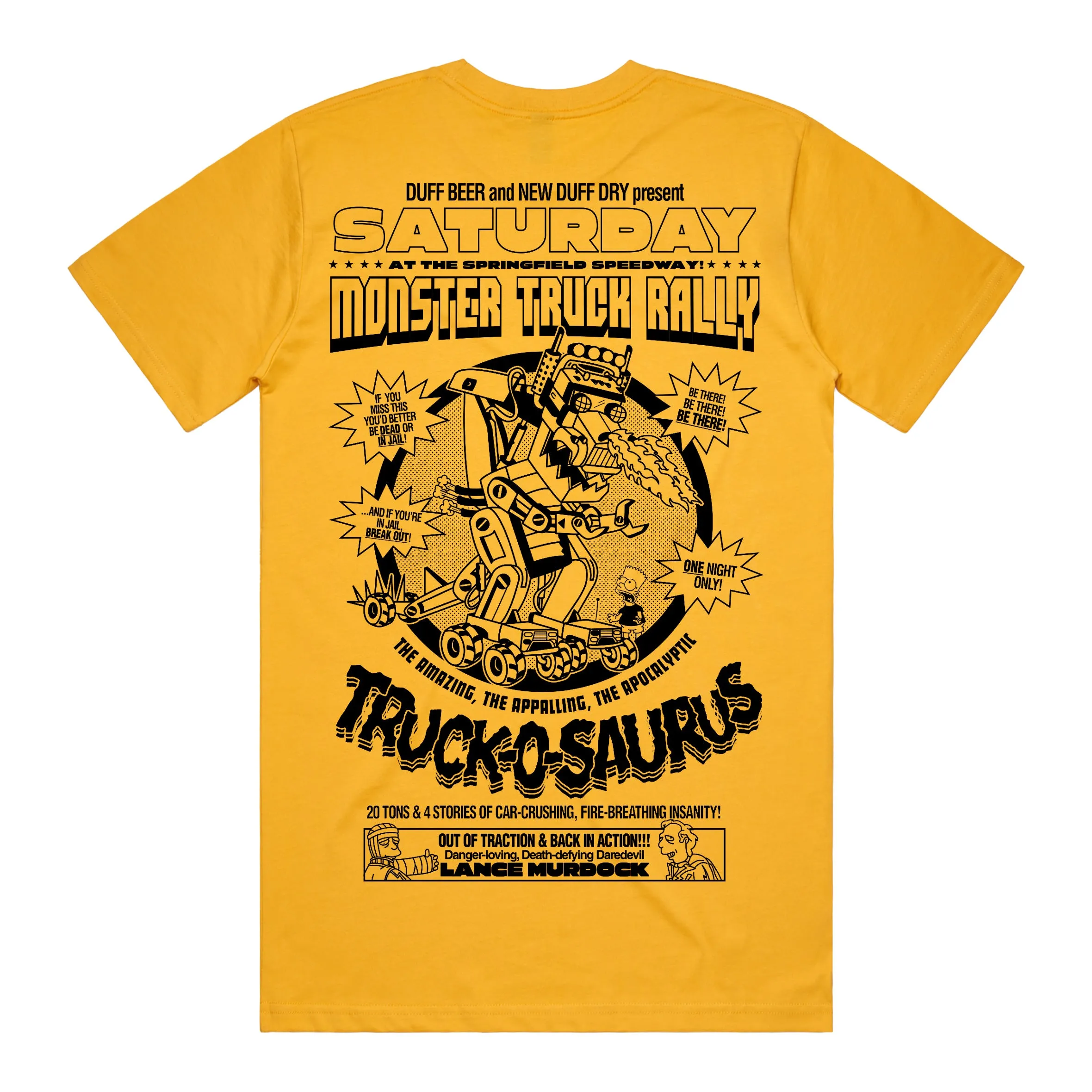 Truck-O-Saurus T-Shirt (Gold) *CHEST/BACK*