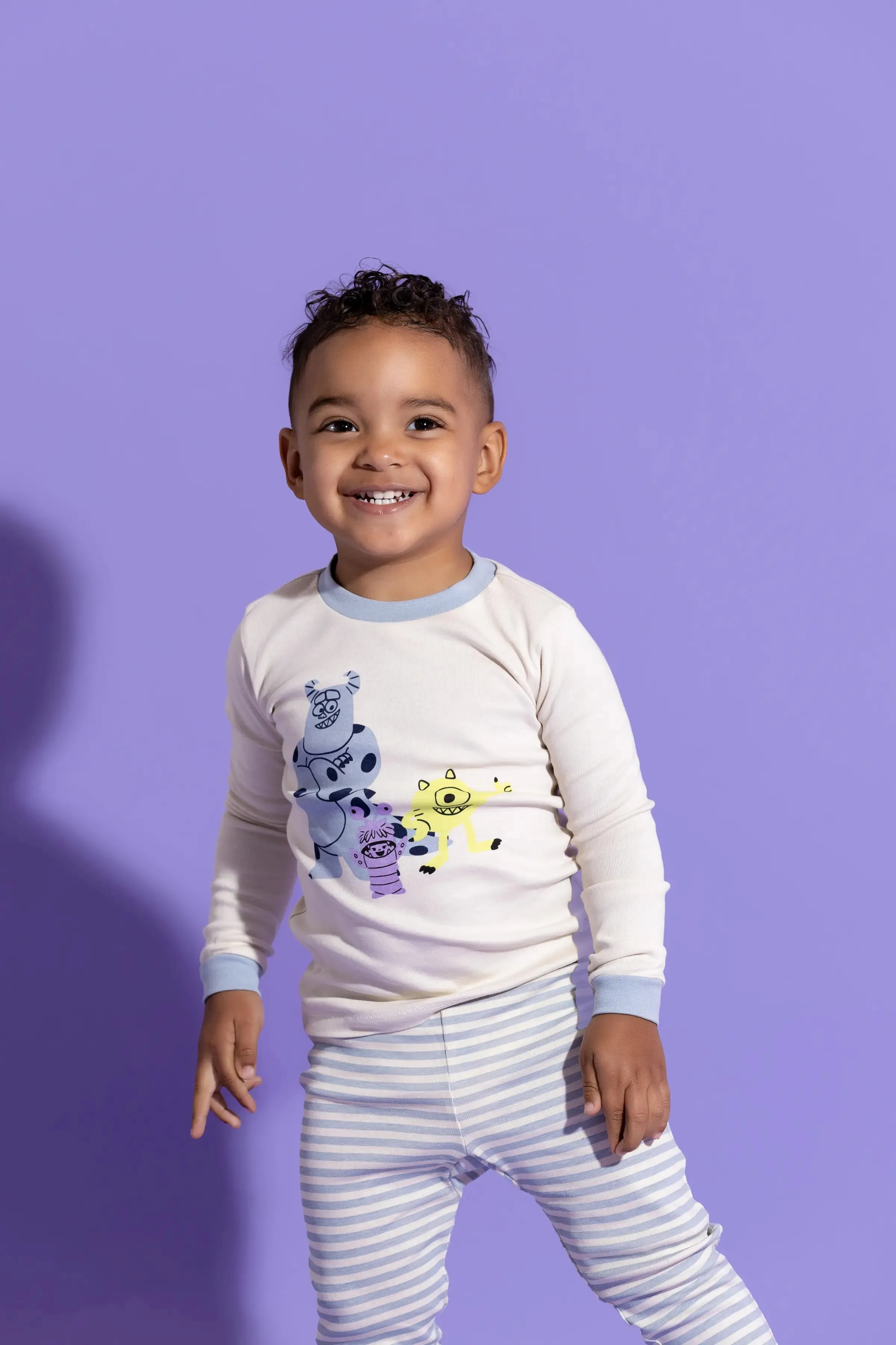 Two-Piece Pajama Set_Monsters Inc. Boo Blue Stripe