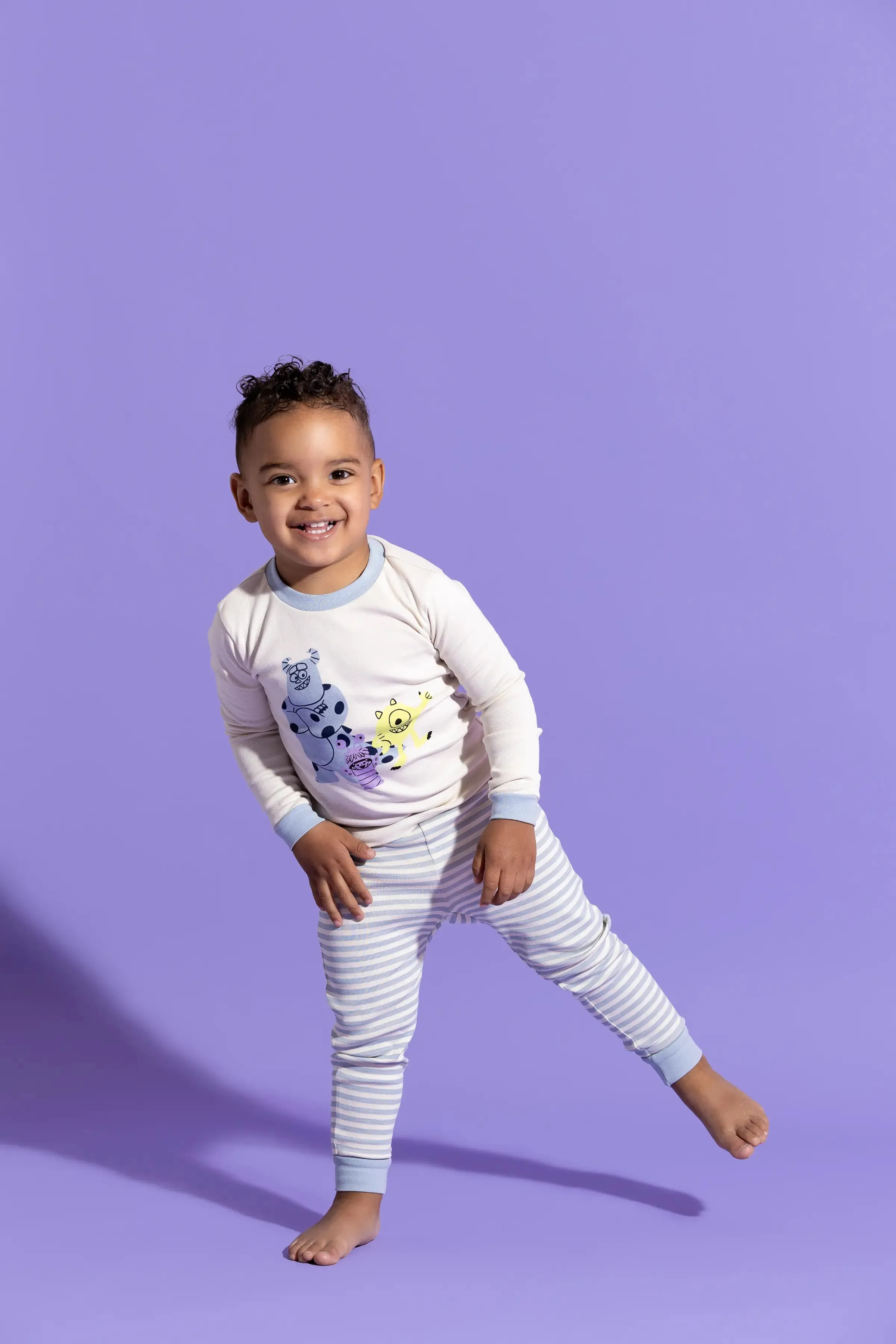 Two-Piece Pajama Set_Monsters Inc. Boo Blue Stripe
