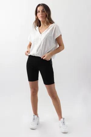 White Ruffle Blouse