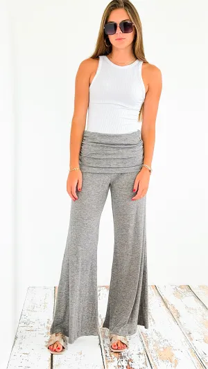 Wide Ruched Waist Pant