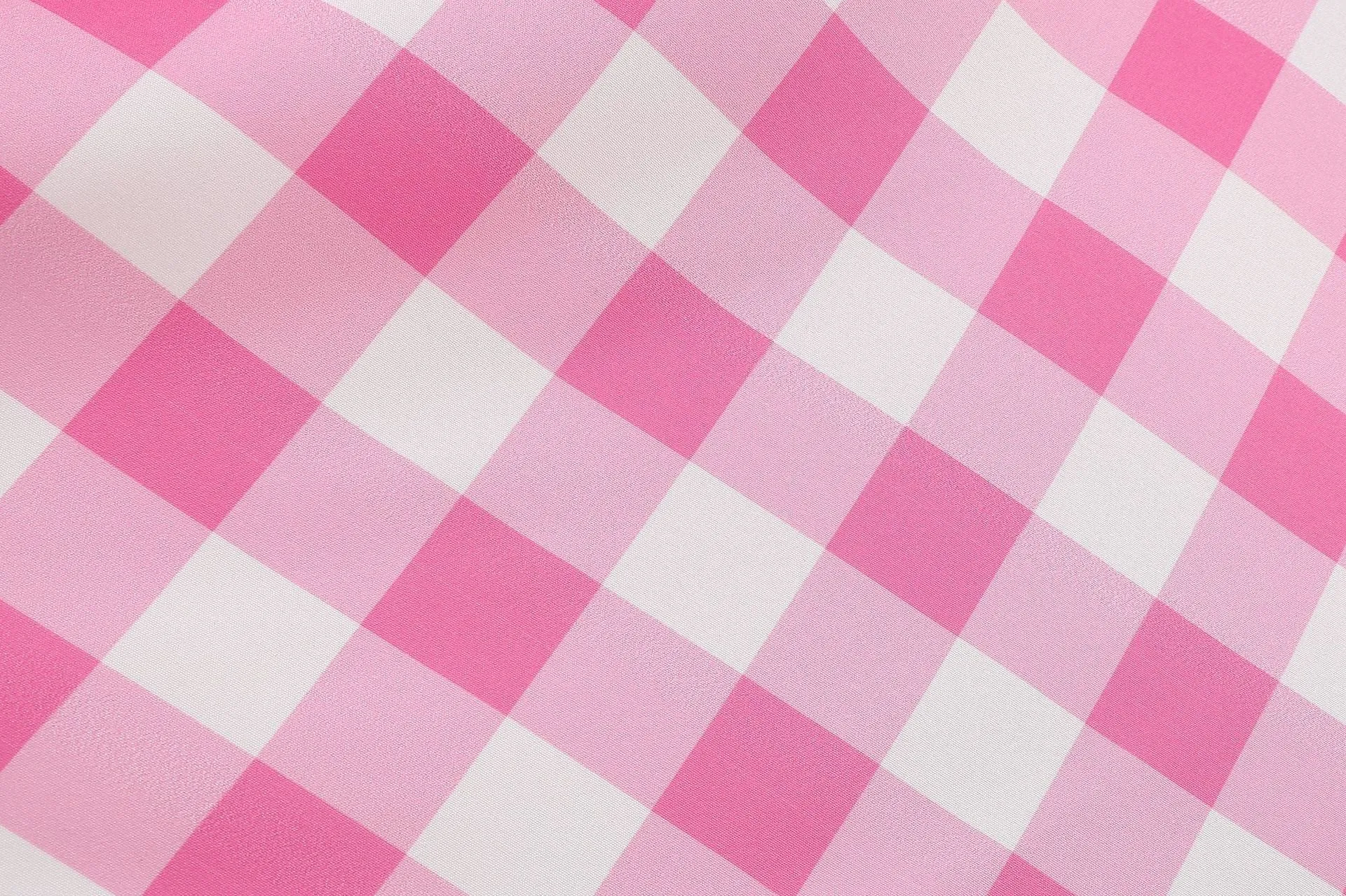Women's Pink Plaid Dress Vintage 50s 80s Halloween Party Costume Film Fancy Dress