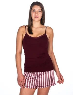 Women's Premium Satin Shorts and Cami Sleep Set
